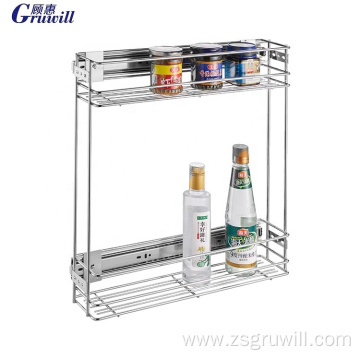 Kitchen Cabinet Under Shelf Storage Basket Spice Rack